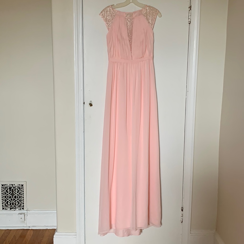 New Davids Bridal Bridesmaid Dress - Sleeves - Petal Pink - Size 2